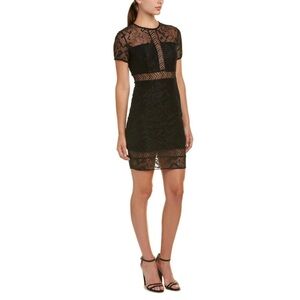 Bailey 44 Want To Be Lace Black Sheath Dress Women’s Sz M Sheer Flirty Romantic